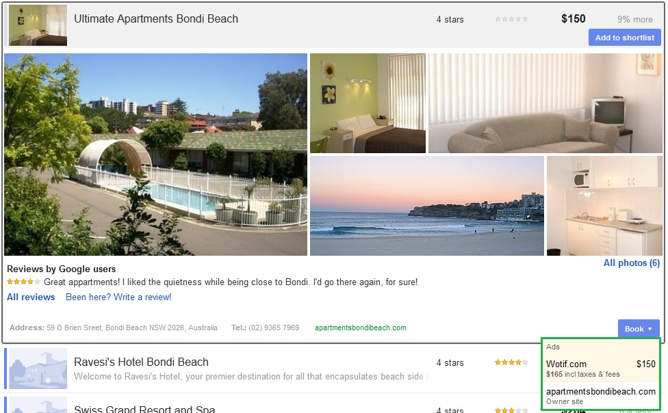 Google Places and Hotel Finder