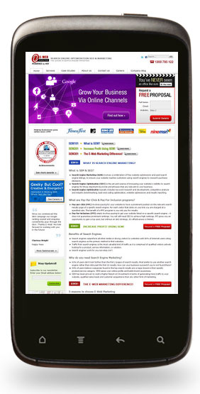 E-Web Marketing's Mobile Site