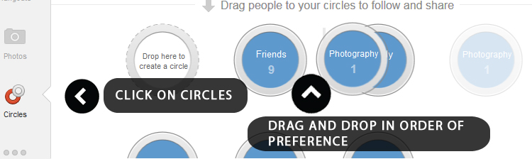 Google Plus - Rearranging Circles