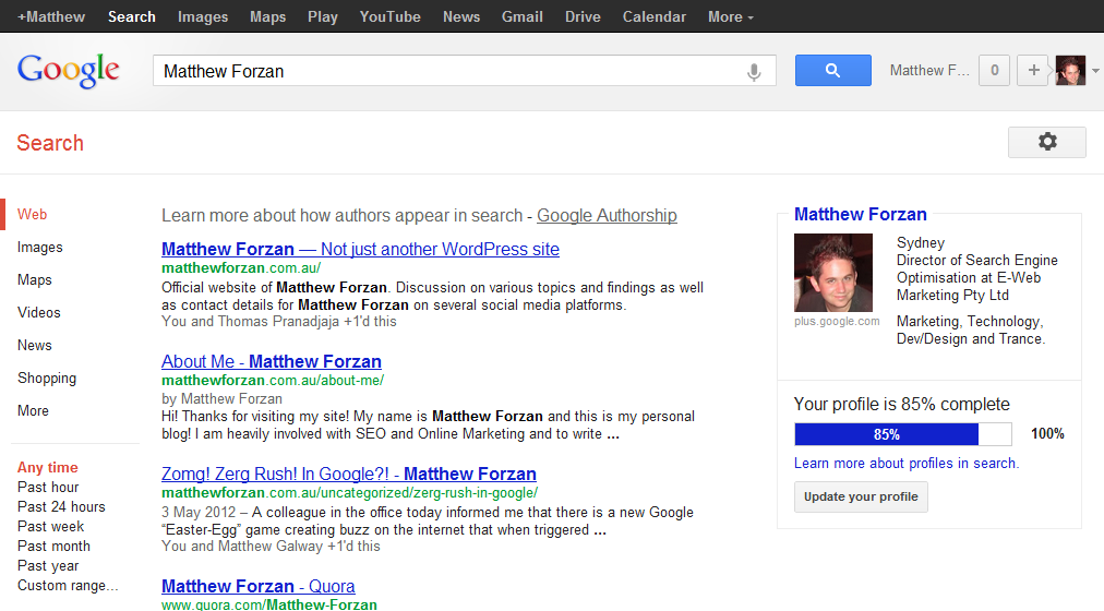 Matthew Forzan Google Authorship